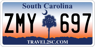 SC license plate ZMY697