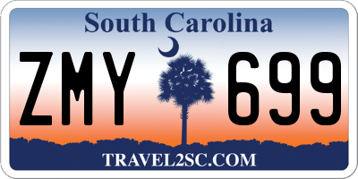 SC license plate ZMY699