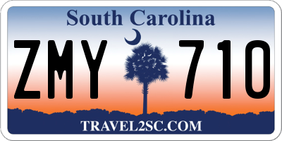SC license plate ZMY710