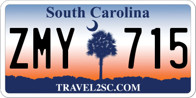 SC license plate ZMY715