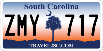 SC license plate ZMY717