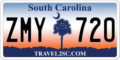 SC license plate ZMY720