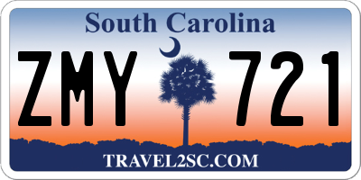 SC license plate ZMY721