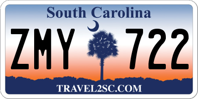 SC license plate ZMY722