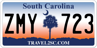 SC license plate ZMY723