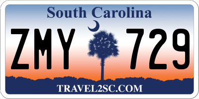 SC license plate ZMY729