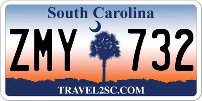 SC license plate ZMY732