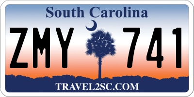 SC license plate ZMY741