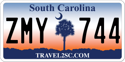 SC license plate ZMY744