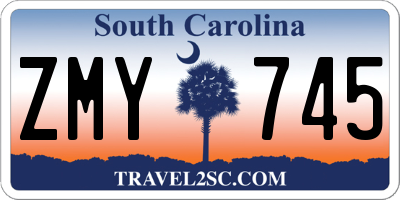 SC license plate ZMY745
