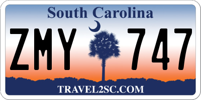 SC license plate ZMY747