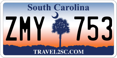 SC license plate ZMY753
