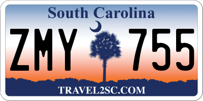SC license plate ZMY755