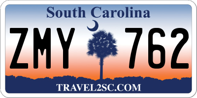 SC license plate ZMY762