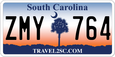 SC license plate ZMY764