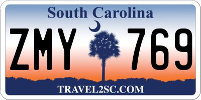 SC license plate ZMY769