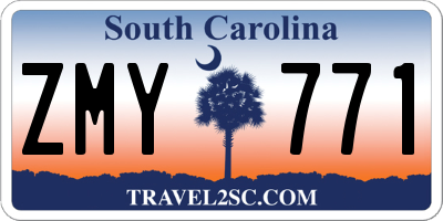 SC license plate ZMY771