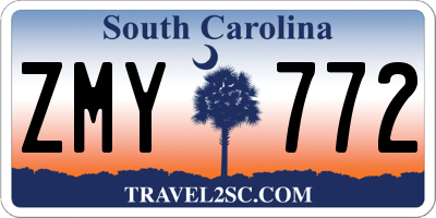SC license plate ZMY772