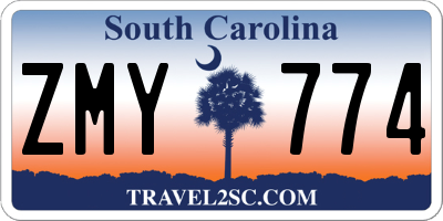 SC license plate ZMY774