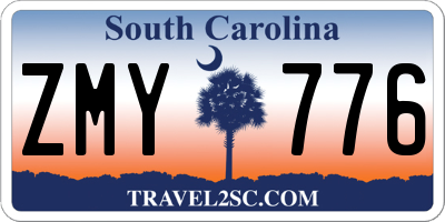 SC license plate ZMY776