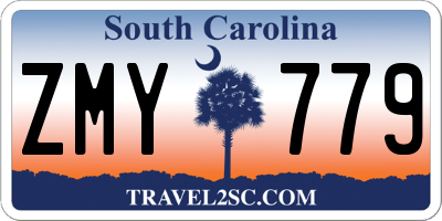 SC license plate ZMY779