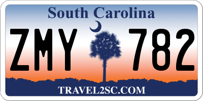 SC license plate ZMY782