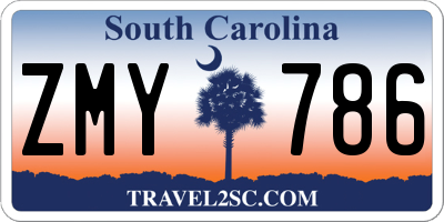 SC license plate ZMY786