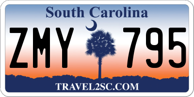 SC license plate ZMY795