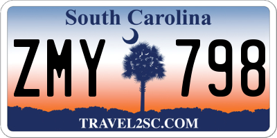 SC license plate ZMY798