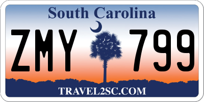 SC license plate ZMY799