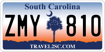 SC license plate ZMY810