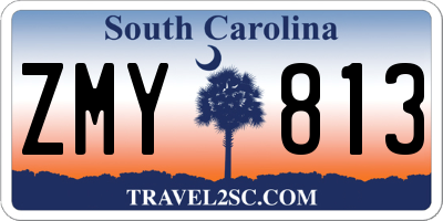 SC license plate ZMY813