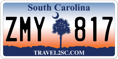 SC license plate ZMY817