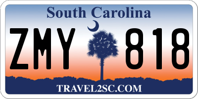 SC license plate ZMY818