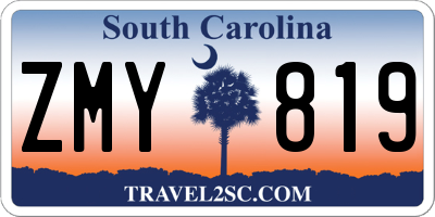 SC license plate ZMY819