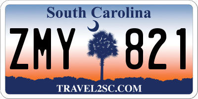 SC license plate ZMY821