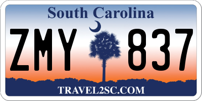 SC license plate ZMY837