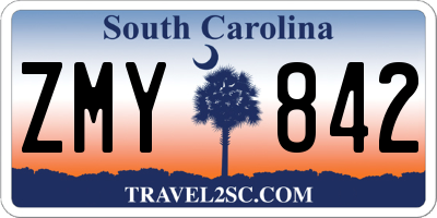 SC license plate ZMY842