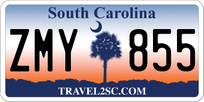 SC license plate ZMY855