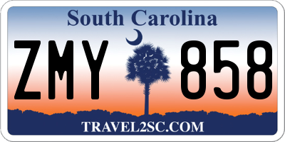 SC license plate ZMY858