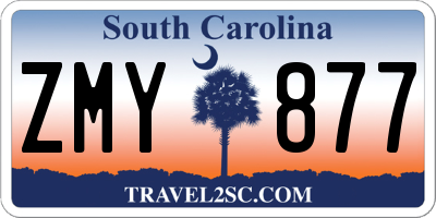 SC license plate ZMY877