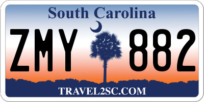 SC license plate ZMY882