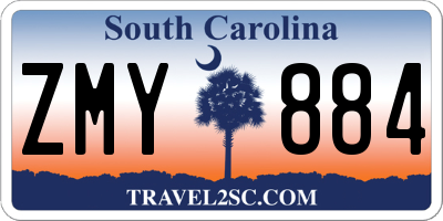SC license plate ZMY884