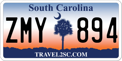 SC license plate ZMY894