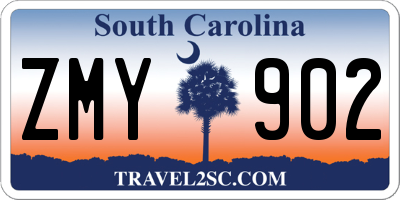 SC license plate ZMY902
