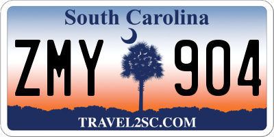 SC license plate ZMY904