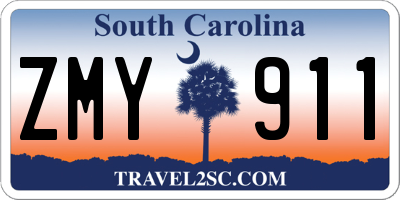 SC license plate ZMY911