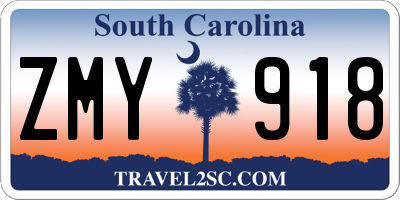 SC license plate ZMY918