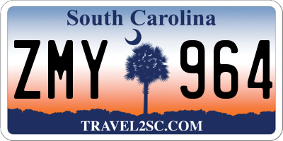 SC license plate ZMY964