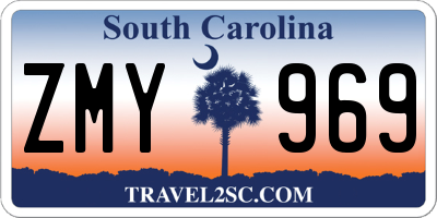 SC license plate ZMY969